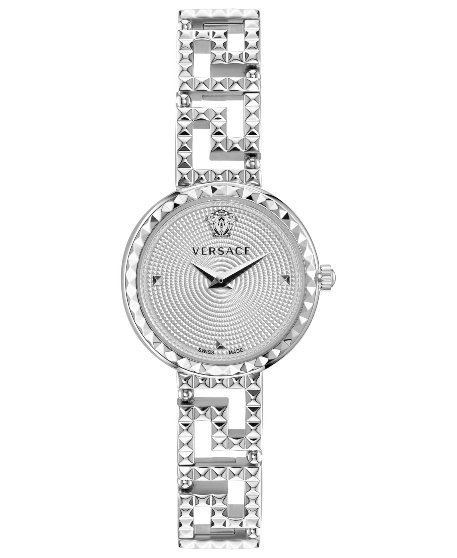 Versace Женские часы Greca Goddess, серебряная нержавеющая сталь, 28mm