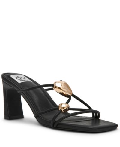 DV Dolce Vita Women's Leesha Strappy Stone High Heel Dress Sandals