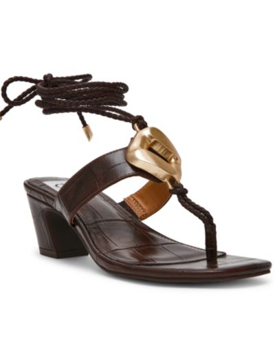 DV Dolce Vita Women's Stanza Embellished Lace-Up Leg-Wrap Dress Sandals