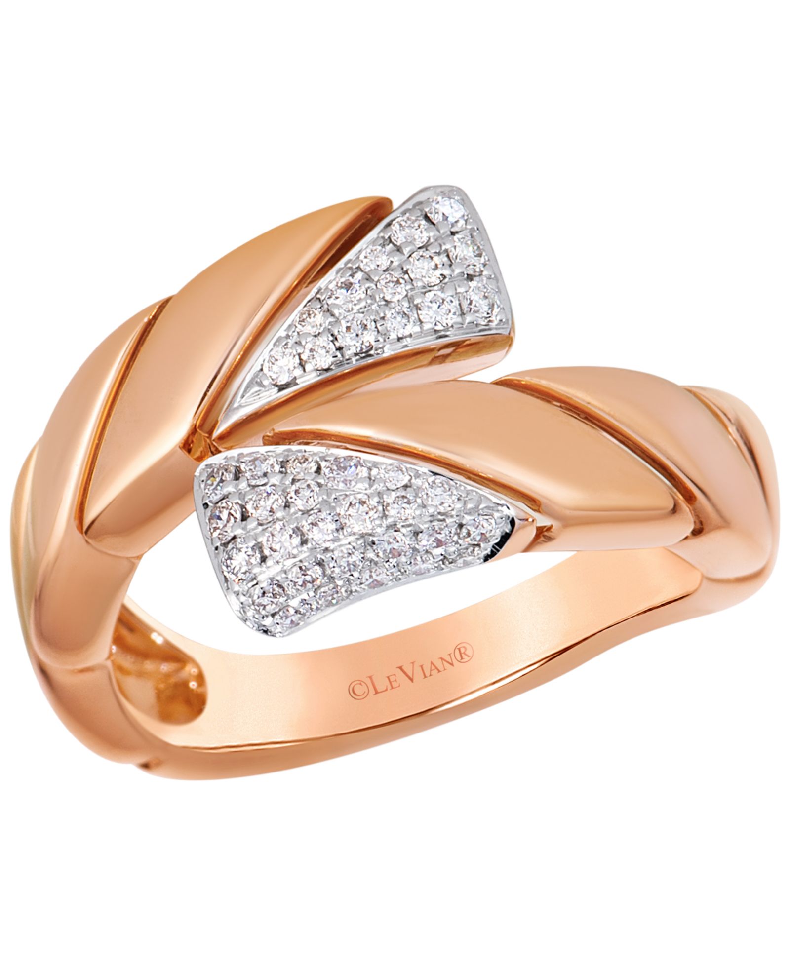 Le Vian Ванильное бриллиантовое кольцо (0,23 карата суммарно) в 14-каратном золоте Strawberry Gold