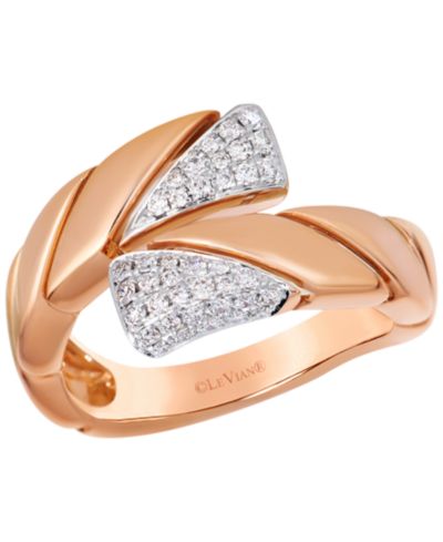 Le Vian Ванильное бриллиантовое кольцо (0,23 карата суммарно) в 14-каратном золоте Strawberry Gold