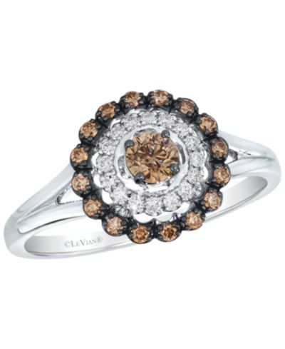 Le Vian Кольцо Chocolate Diamond (0.32 ct. t.w.) & Vanilla Diamond (0.09 ct. t.w.) в 14k Vanilla Gold
