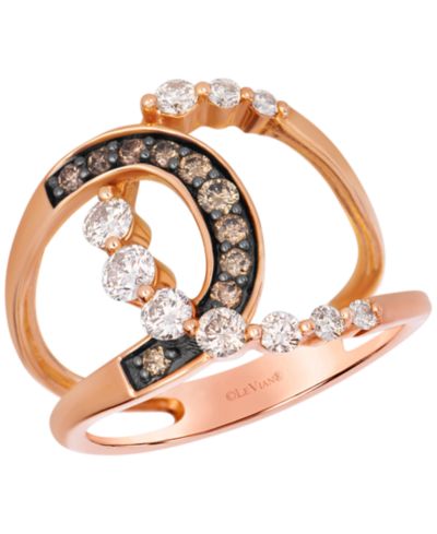 Le Vian Nude Diamond (0.53 ct. t.w.) & Chocolate Diamond (0.20 ct. t.w.) кольцо в 14k Strawberry Gold