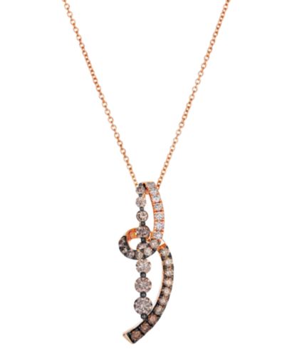Подвеска Le Vian Chocolate Diamond & Chocolate Ombré Diamond в 14k Strawberry Gold