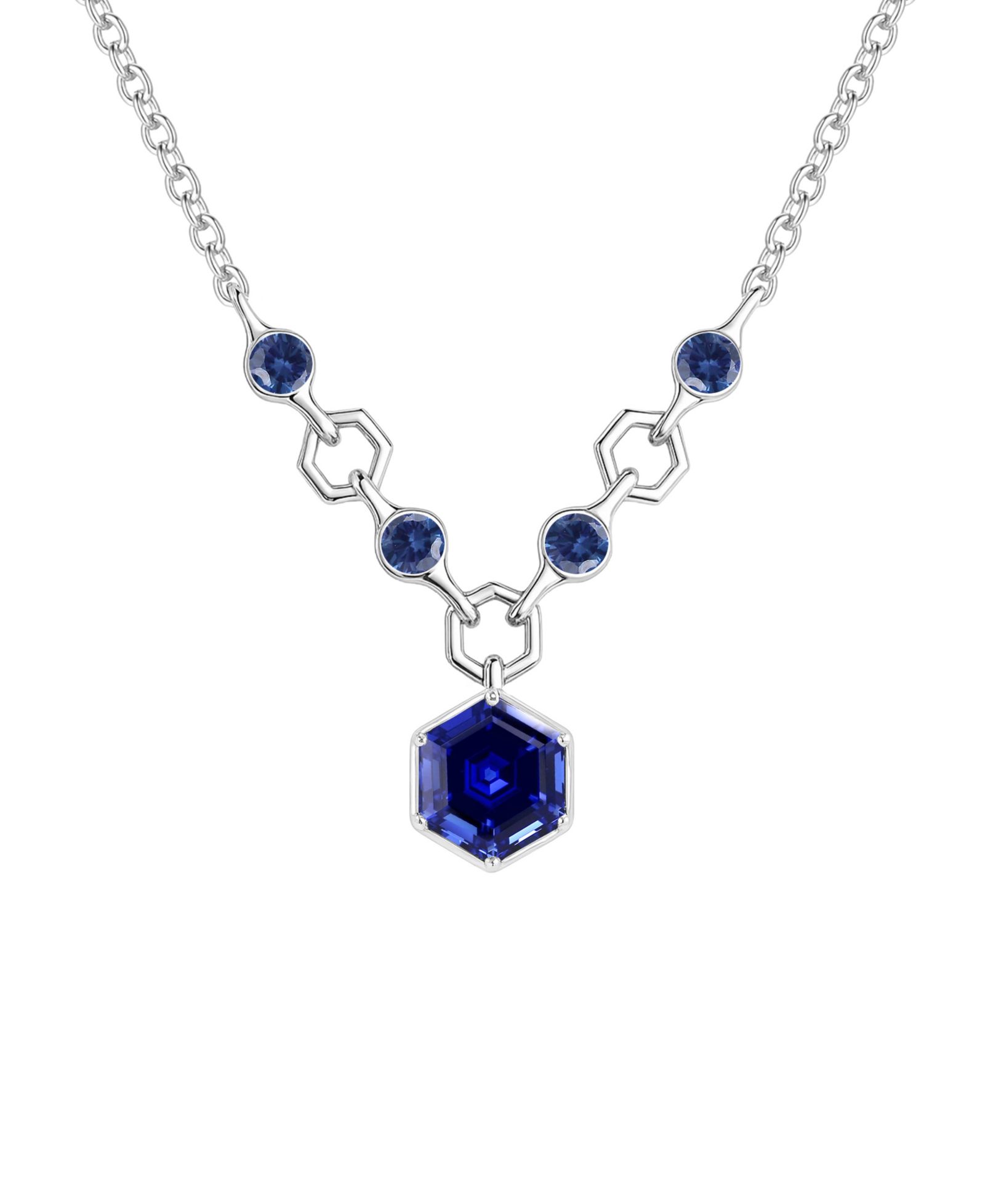 Подвеска из стерлингового серебра Macy's Amethyst (2.5 ct. t.w.) Hexagon