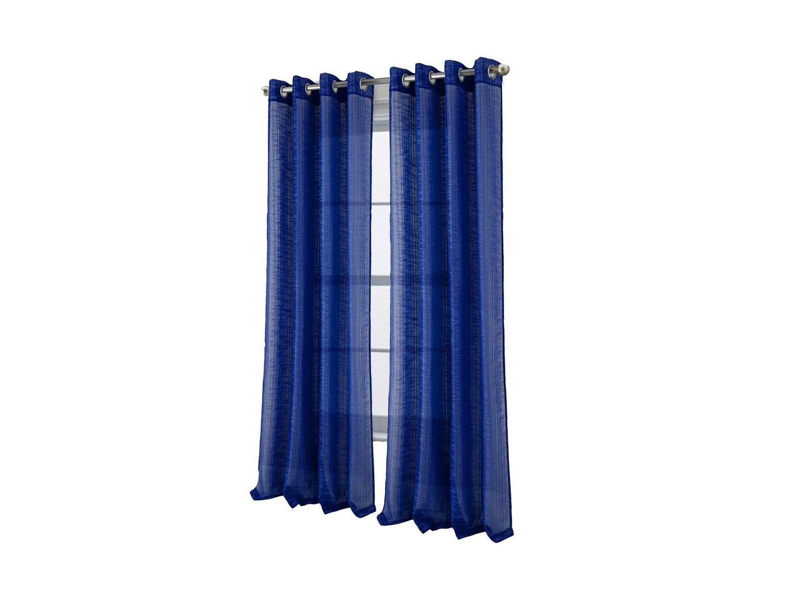Штора RT Designers Collection Dexter Linen Texture Grommet Sheer Light Filtering 54" x 90" Navy