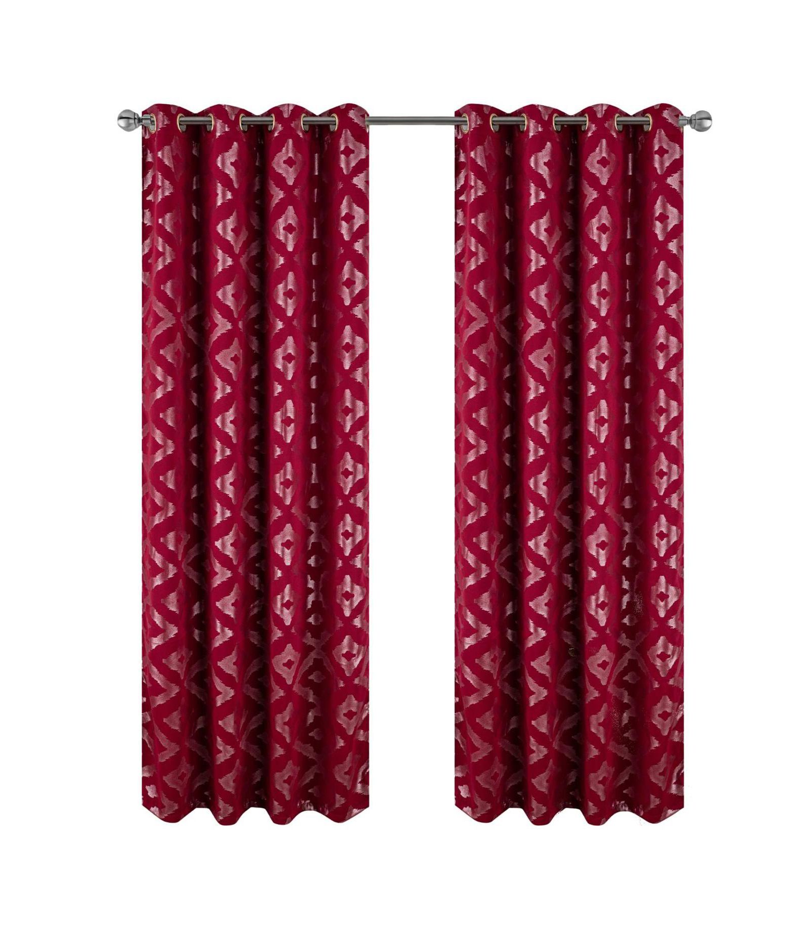 RT Designers Collection Collection Heathrow Halo Foil Luxurious Decorative Grommet Curtain Panel 54" x 90
