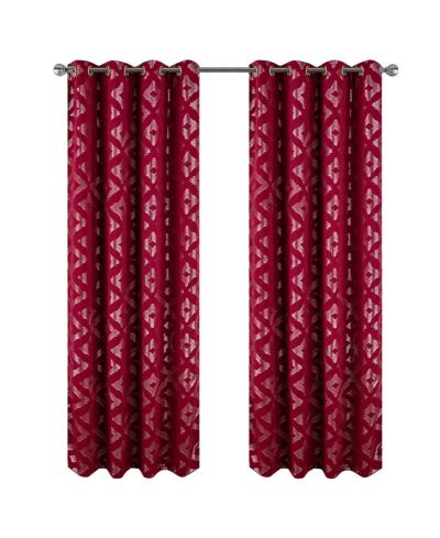 RT Designers Collection Collection Heathrow Halo Foil Luxurious Decorative Grommet Curtain Panel 54" x 90