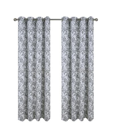 RT Designer Collection декоративная штора Brent Jacquard с люверсами 54" x 84" серебристая