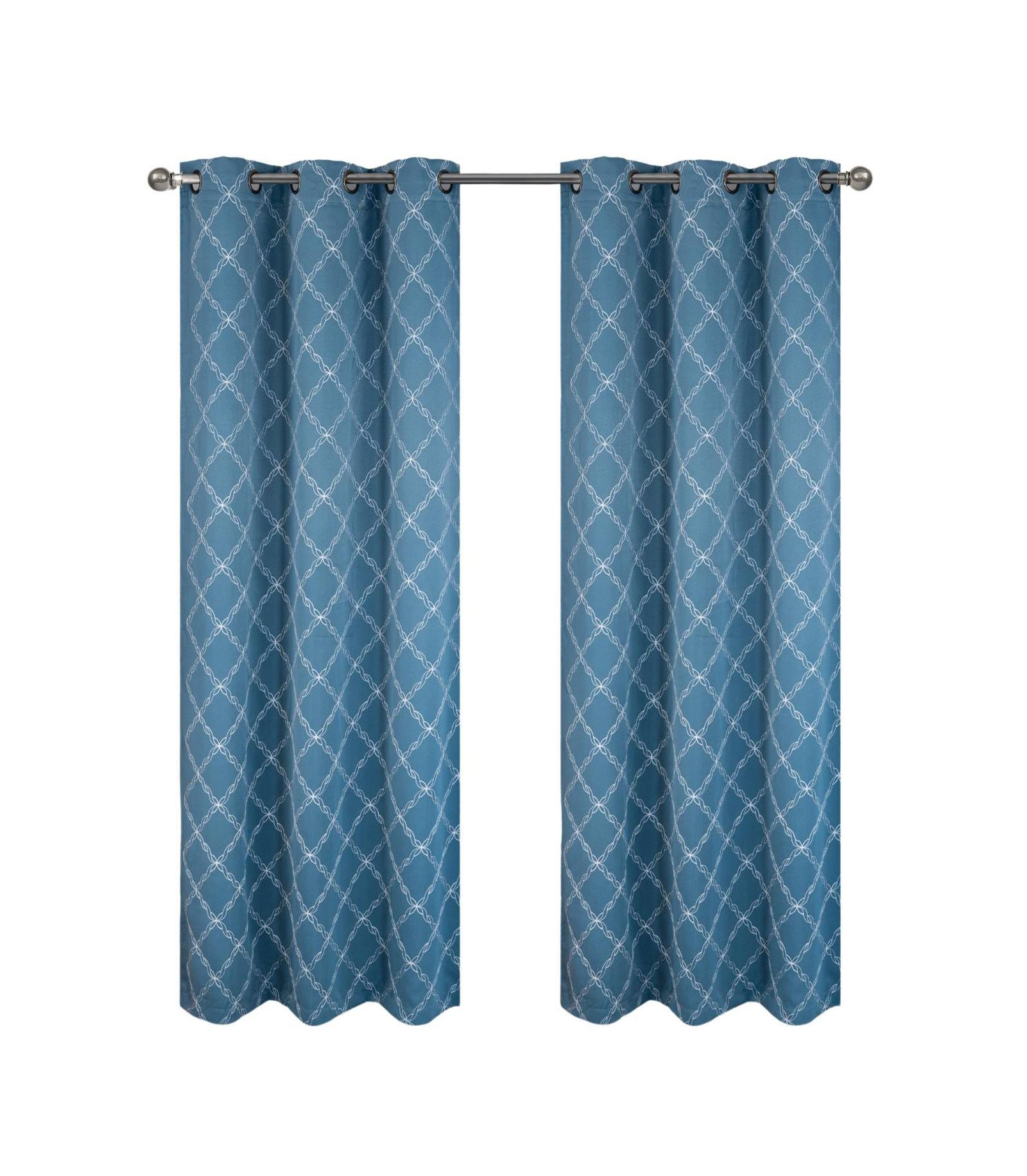 Декоративная портьера RT Designer Collection Gable Embroidered Blackout Slate Blue