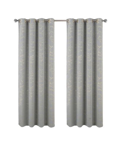 Декоративная штора RT Designer Collection Heidi Halo Foil Blackout Silver 54" x 90"