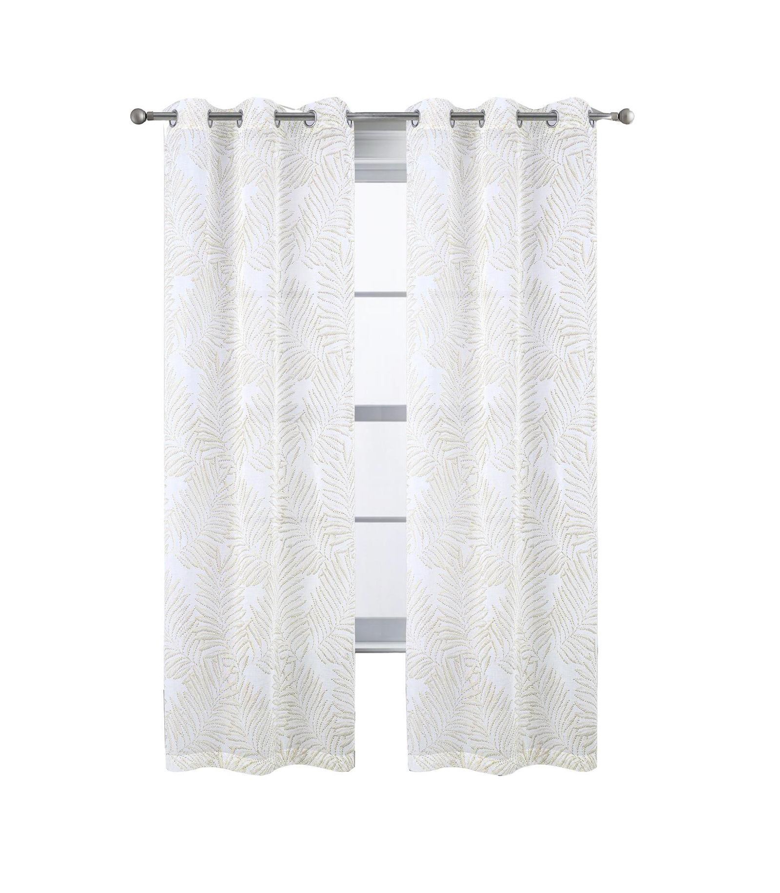Декоративная занавеска RT Designers Collection Faye Grommet Metallic Sheer Printed Doily