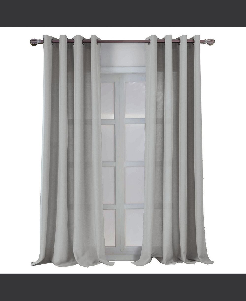 Штора RT Designers Collection Cole Textured Grommet, серебристая, 54" x 95"