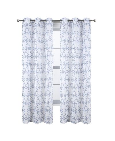 Тюль RT Designers Collection Crown Grommet Sheer Metallic Printed Doily Curtain Panel
