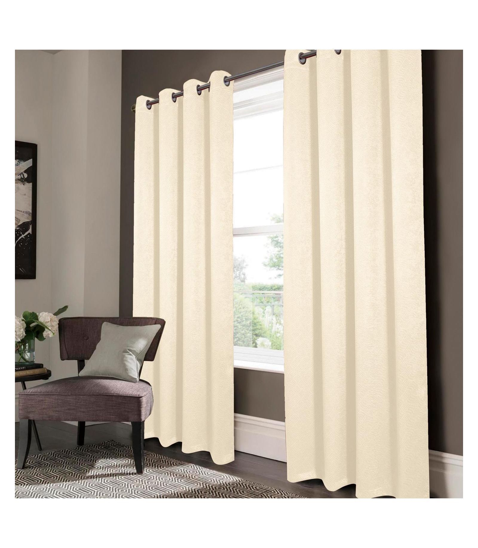Штора RT Designers Nellie Embossed Blackout Grommet Panel - Ivory
