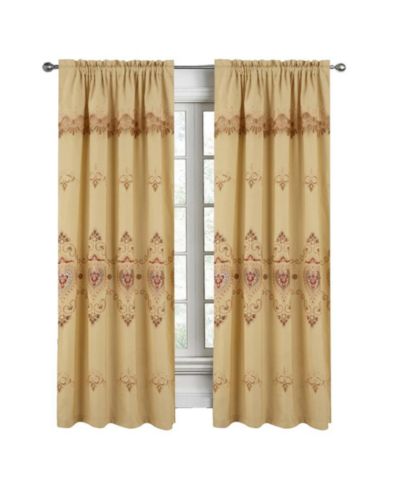 Шторы RT Designers Collection Bonnie Macrame, 52" x 84", золото