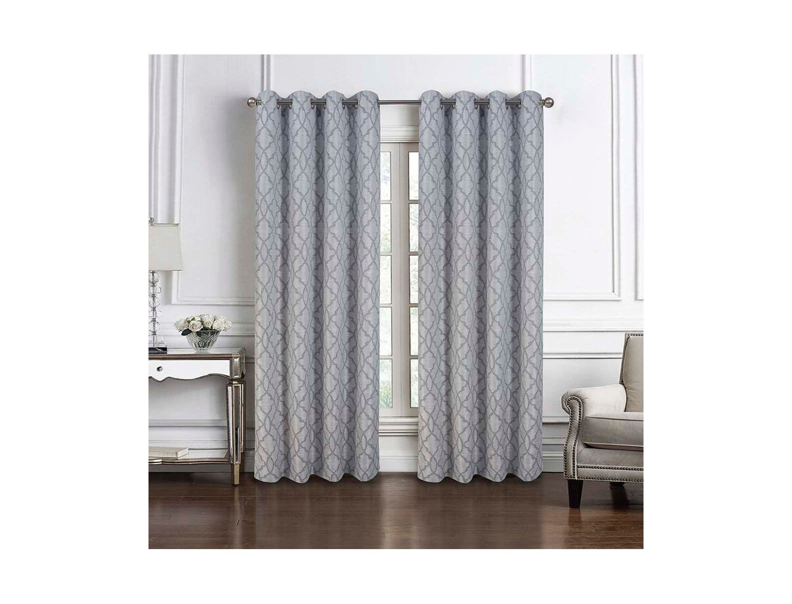 RT Designers Collection Brookfield Jacquard High Quality Light Filtering Grommet Curtain Panel 54" x 90"