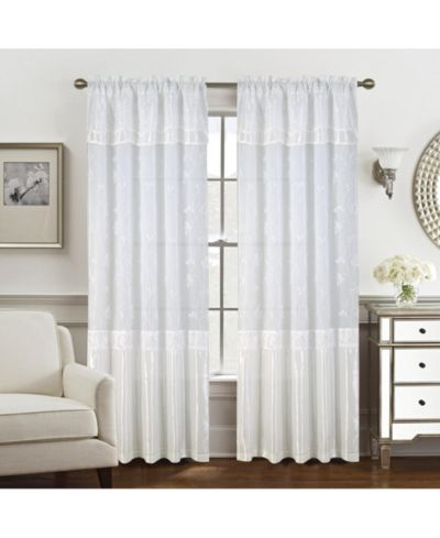 Pia Embroidered Panel With Double Valance - RT Designers Collection