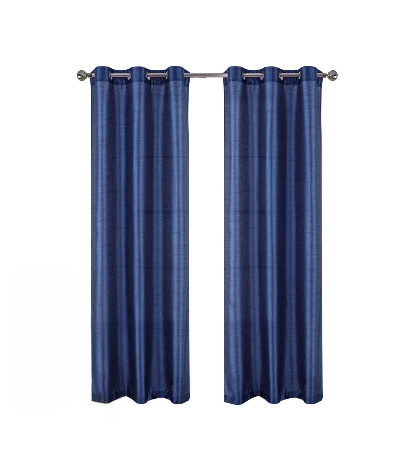 Штора RT Designer Collection Nancy Grommet Modern Design Navy Blue 54" x 95"