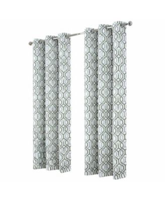 Декоративная штора RT Designer Collection Rory Printed Blackout Luxurious Decorative Grommet Curtain Panel Sage