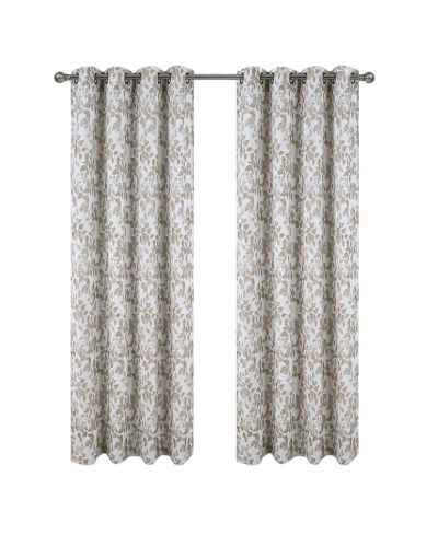 Декоративная штора RT Designer Collection Brent Jacquard с люверсами, 54" x 84", Taupe