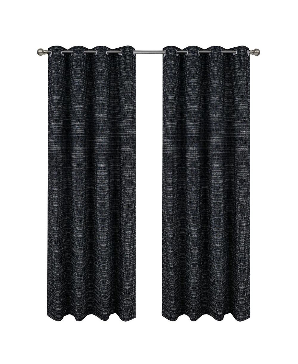 RT Designer Collection декоративная портьера Kensington Jacquard с люверсами, черная