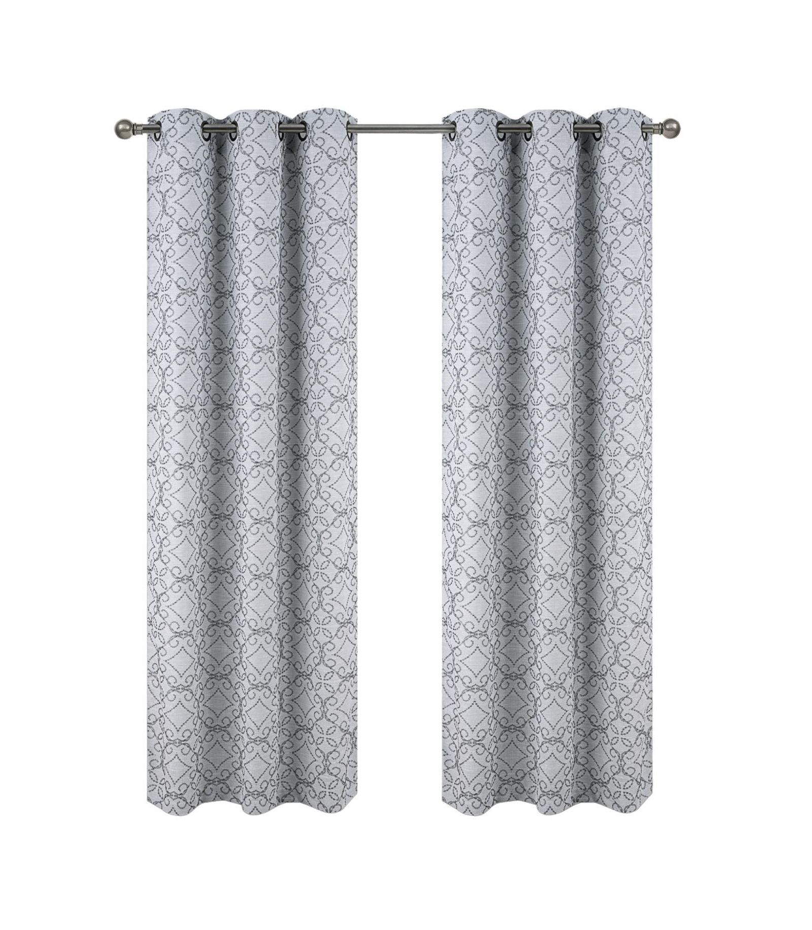 RT Designer Collection Woodbridge Jacquard Grommet Luxurious Modern Design Curtain Panel 54" x 84"
