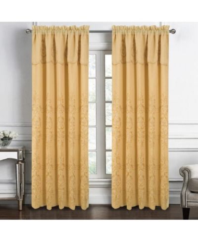 RT Designers Collection Jayla стильная премиальная вышитая штора 54" x 90" Gold