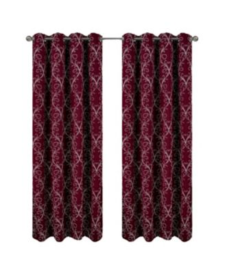 RT Designer Collection Kimber декоративная штора с вышивкой, роскошная, бордовая