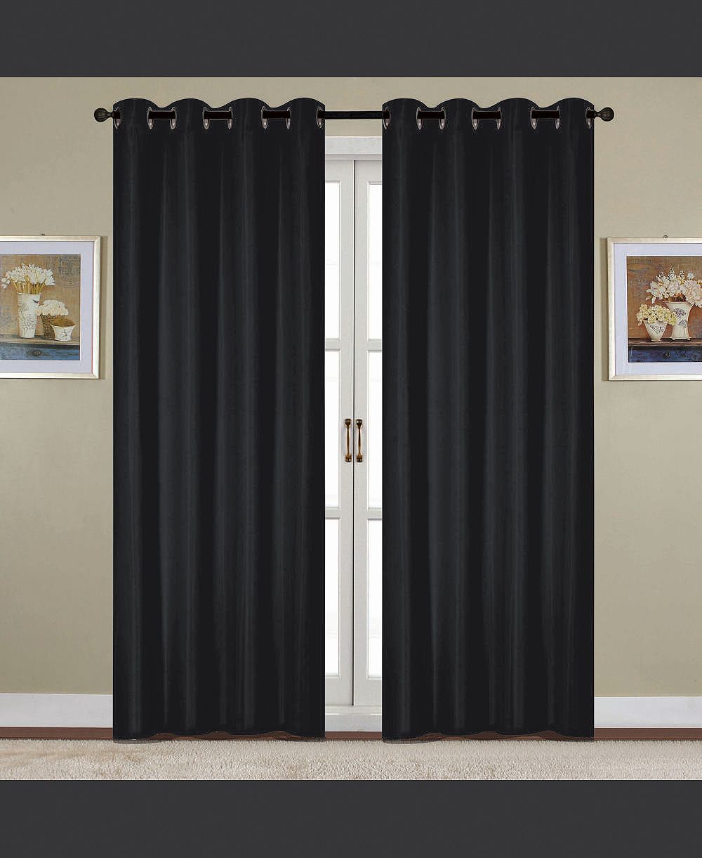 RT Designers Collection Штора Kennedy Elegant Design Grommet Black