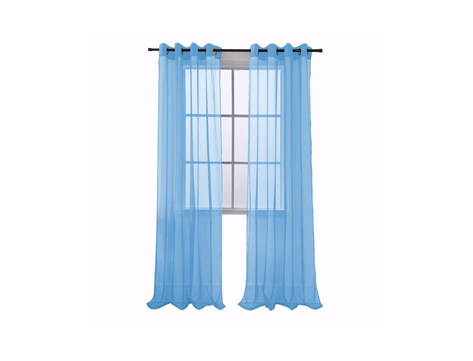 Штора RT Designers Cara One Sheer Grommet Light Filtering 54 x 90 Neon Blue