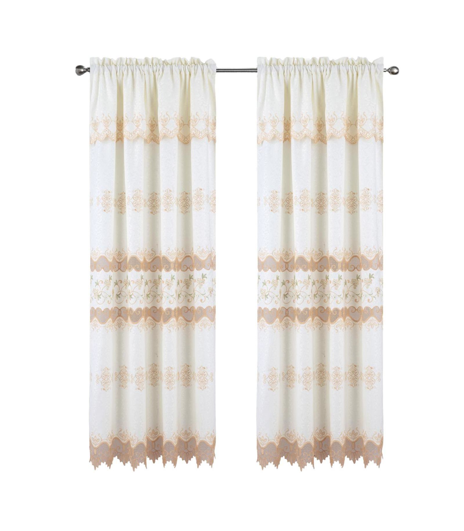 Декоративная штора RT Designer Collection Alice Macrame, с карманом для штанги