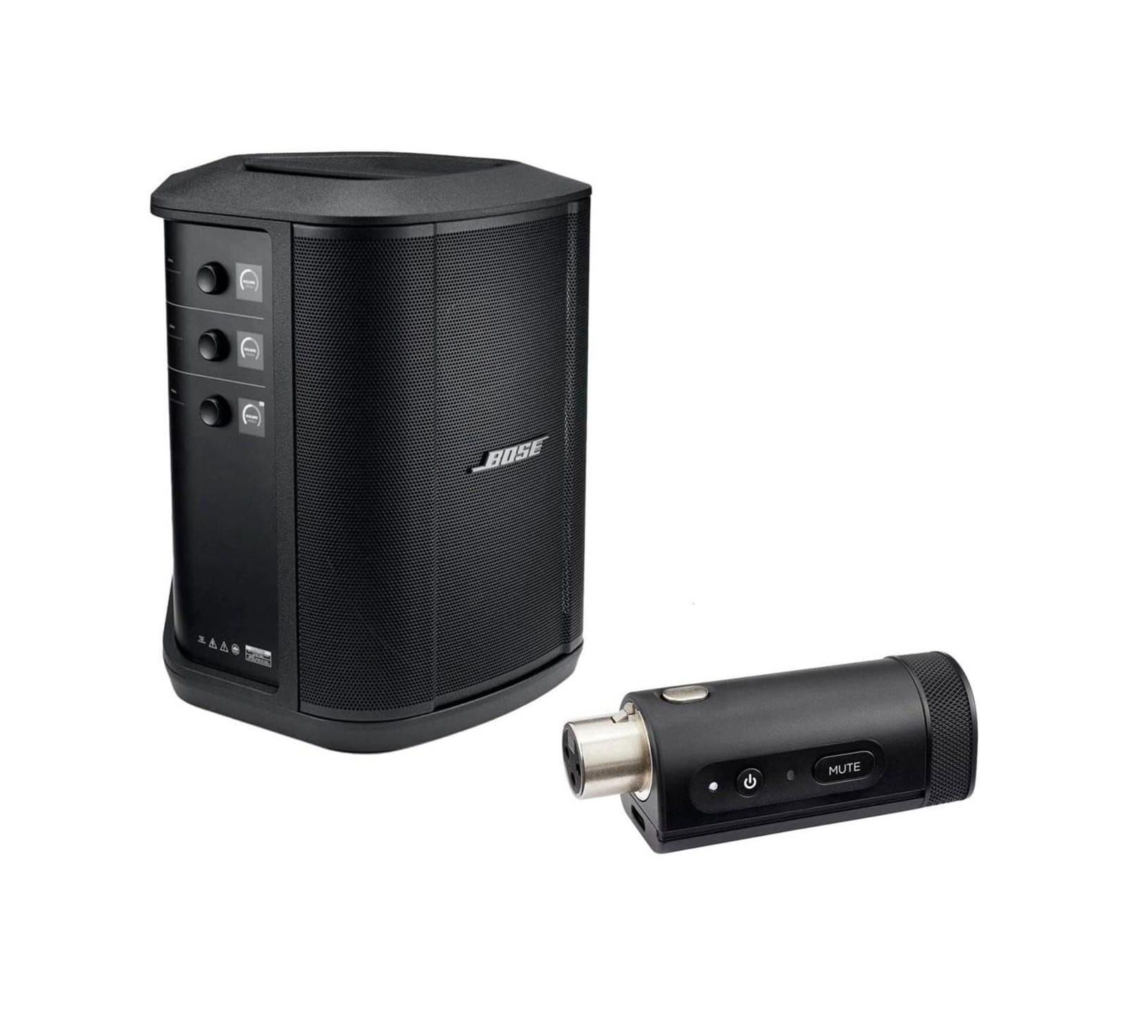 Bose S1 Pro+ Portable Wireless PA System with Bluetooth, XLR Wireless Mic/Line Transmitter