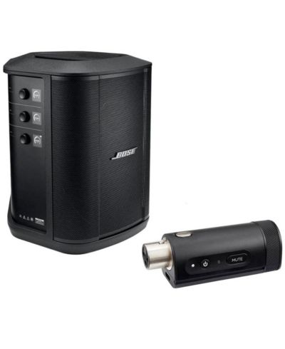 Bose S1 Pro+ Portable Wireless PA System with Bluetooth, XLR Wireless Mic/Line Transmitter
