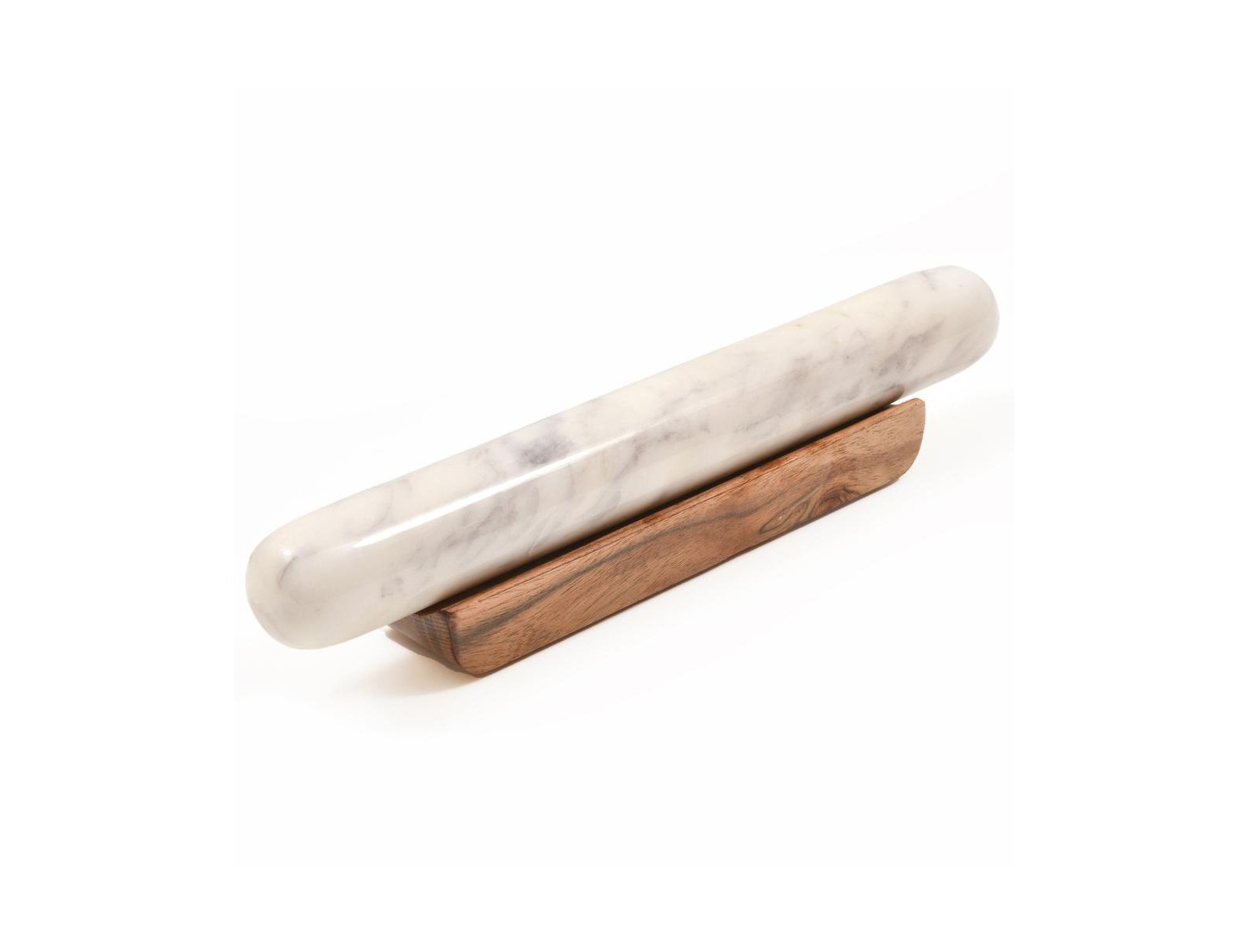 Verve Culture Marble Rolling Pin on Wood Base