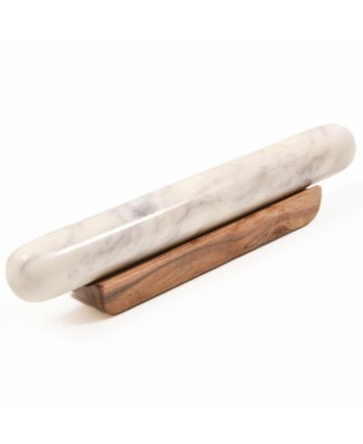 Verve Culture Marble Rolling Pin on Wood Base