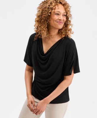 JM Collection Women's Cowlneck Dolman-Sleeve Top, Macy's Exclusive