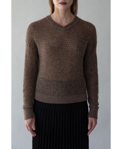 SSKEIN женский джемпер Pullover с кружевным узором pointelle