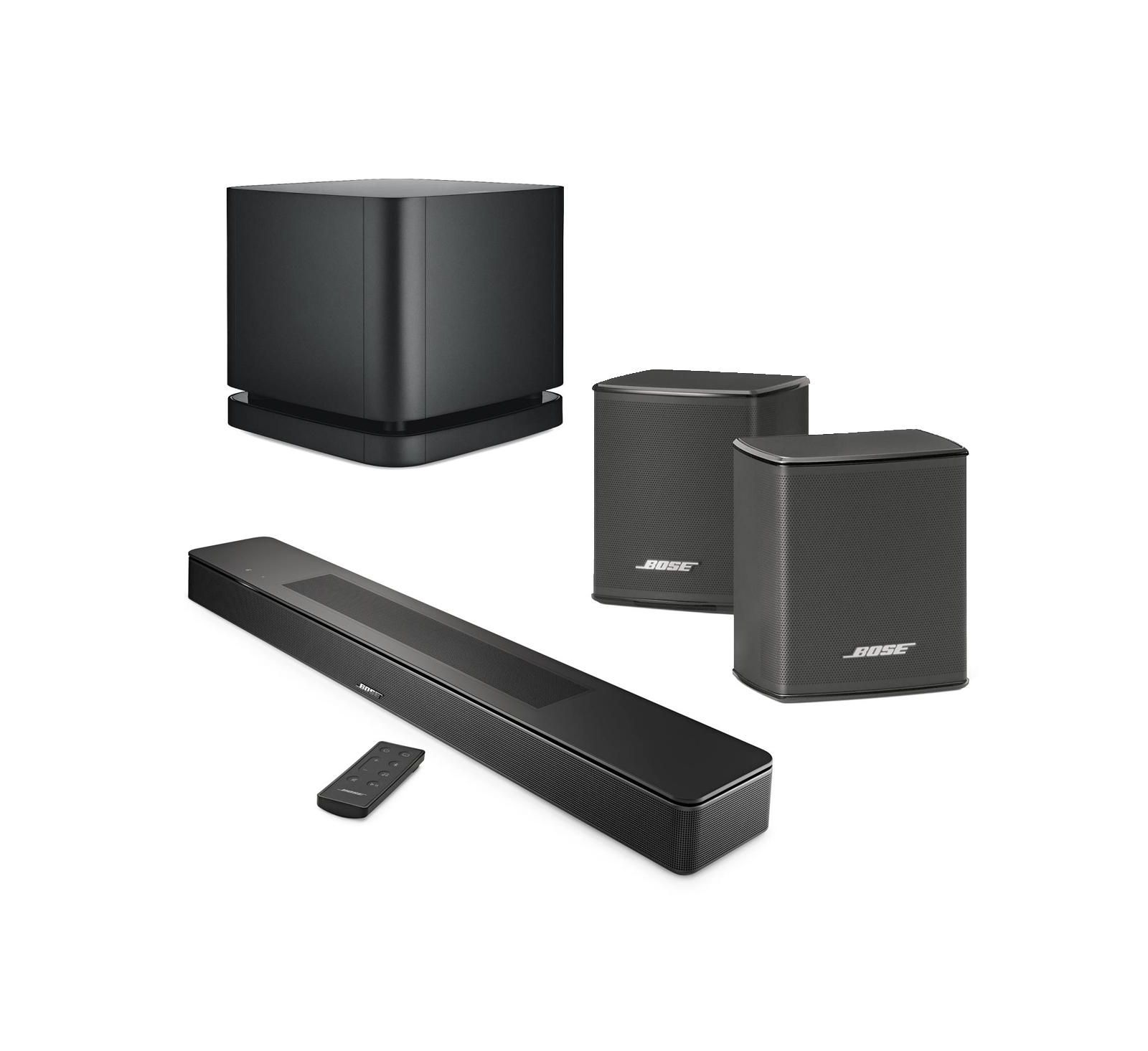 Умная звуковая панель Bose Smart Soundbar 600 с 2 беспроводными тыловыми колонками и сабвуфером Bass Module 500