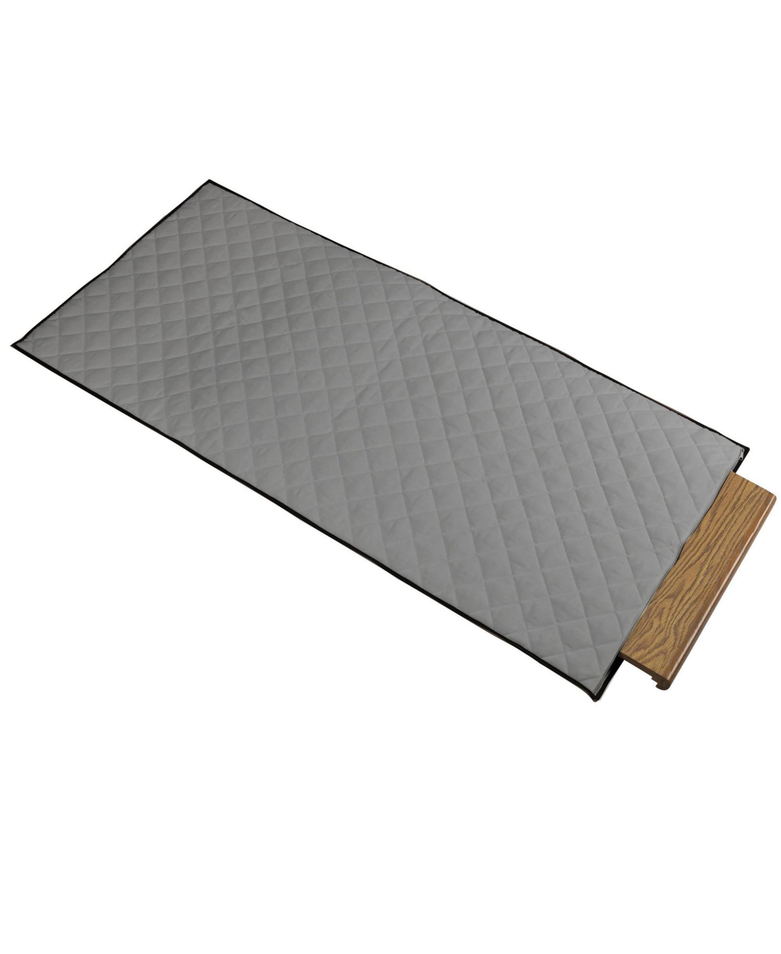 Household Essentials Quilted Table Leaf Storage Bag, Gray with Charcoal Trim