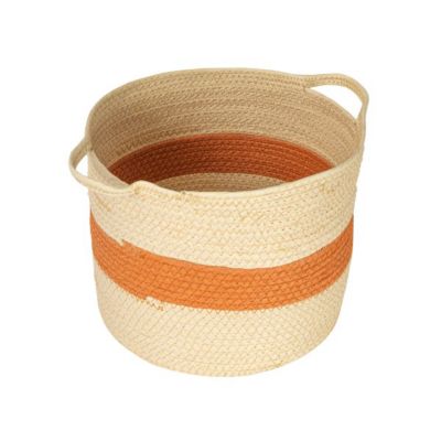Корзина Household Essentials Round Handwoven Paper Rope с ручками
