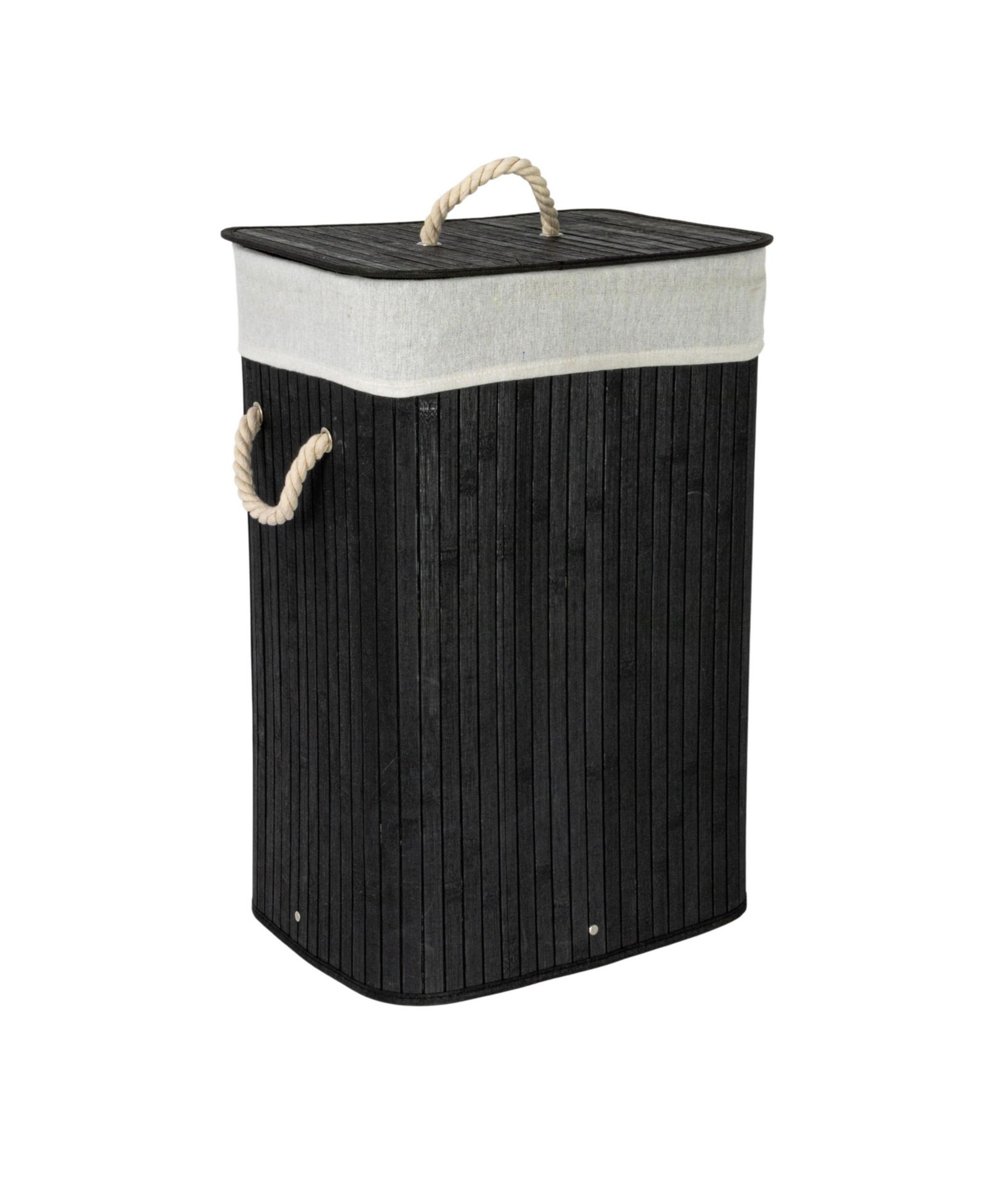 Household Essentials Bamboo Laundry Hamper with Rope Handles, 19-Gallons