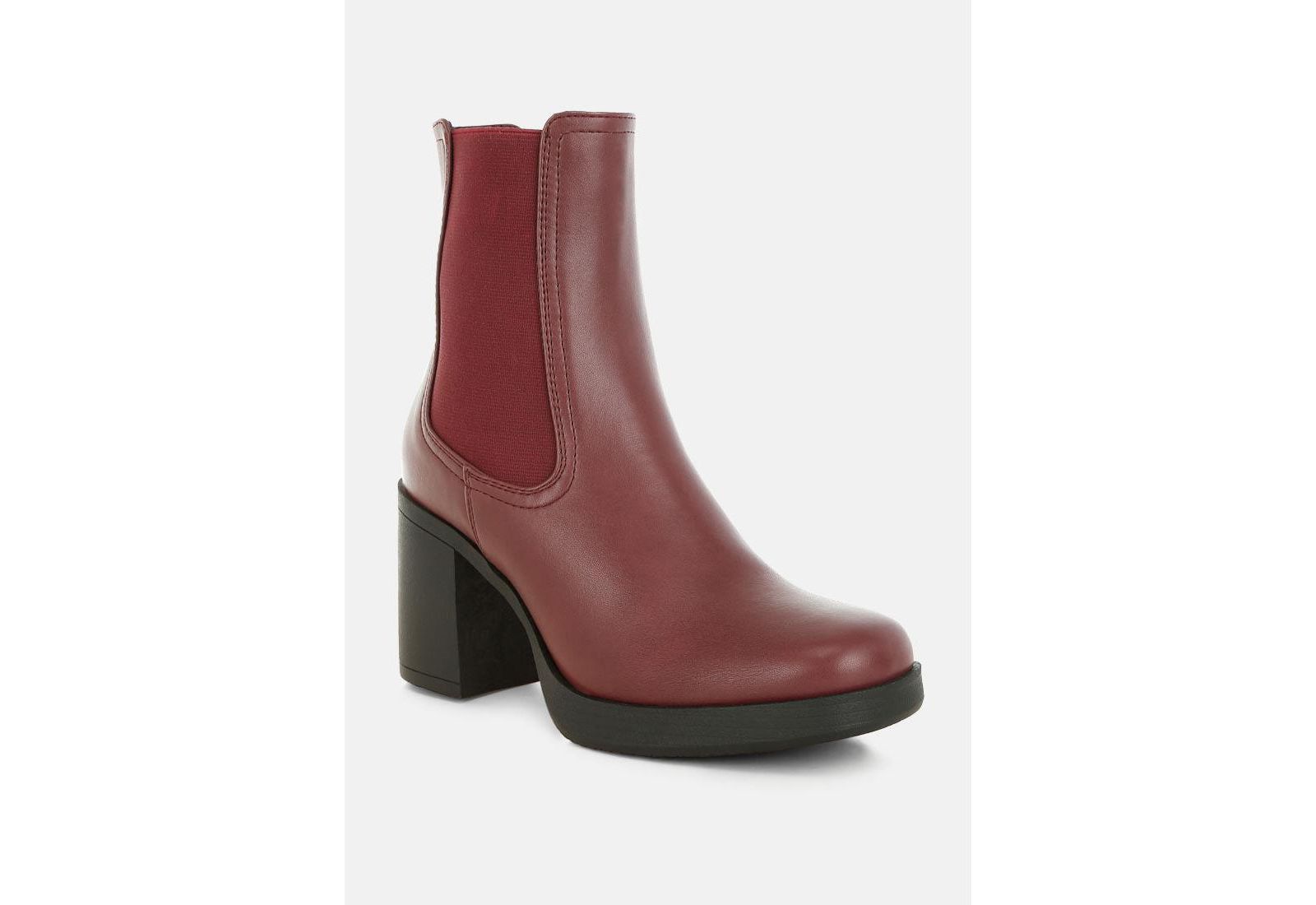 London Rag Women's Chelsea Boots Round Toe Platform Block Heel Ankle Boots