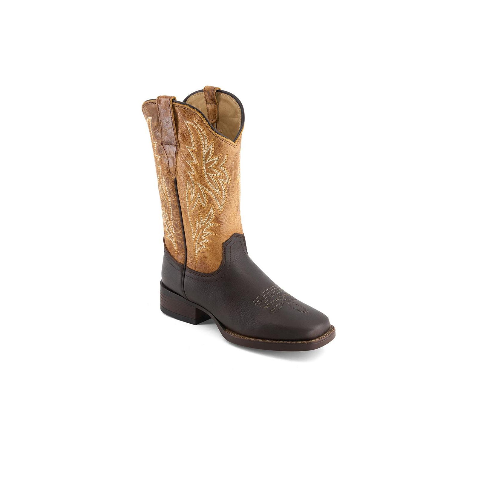 Forastero Women's Real Leather Square Toe Cowgirl Boots