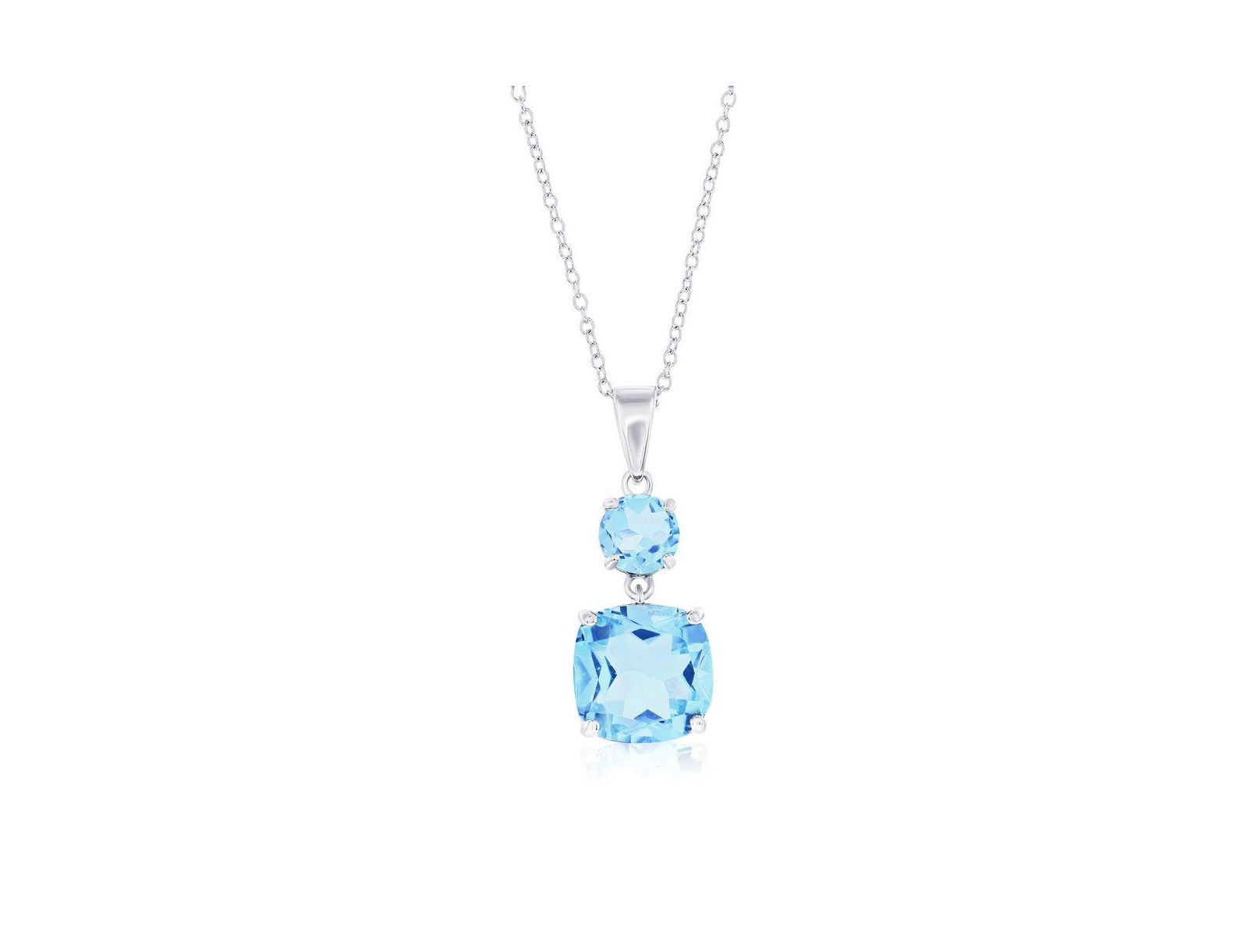 Ожерелье Simona Sterling Round & Square Gem