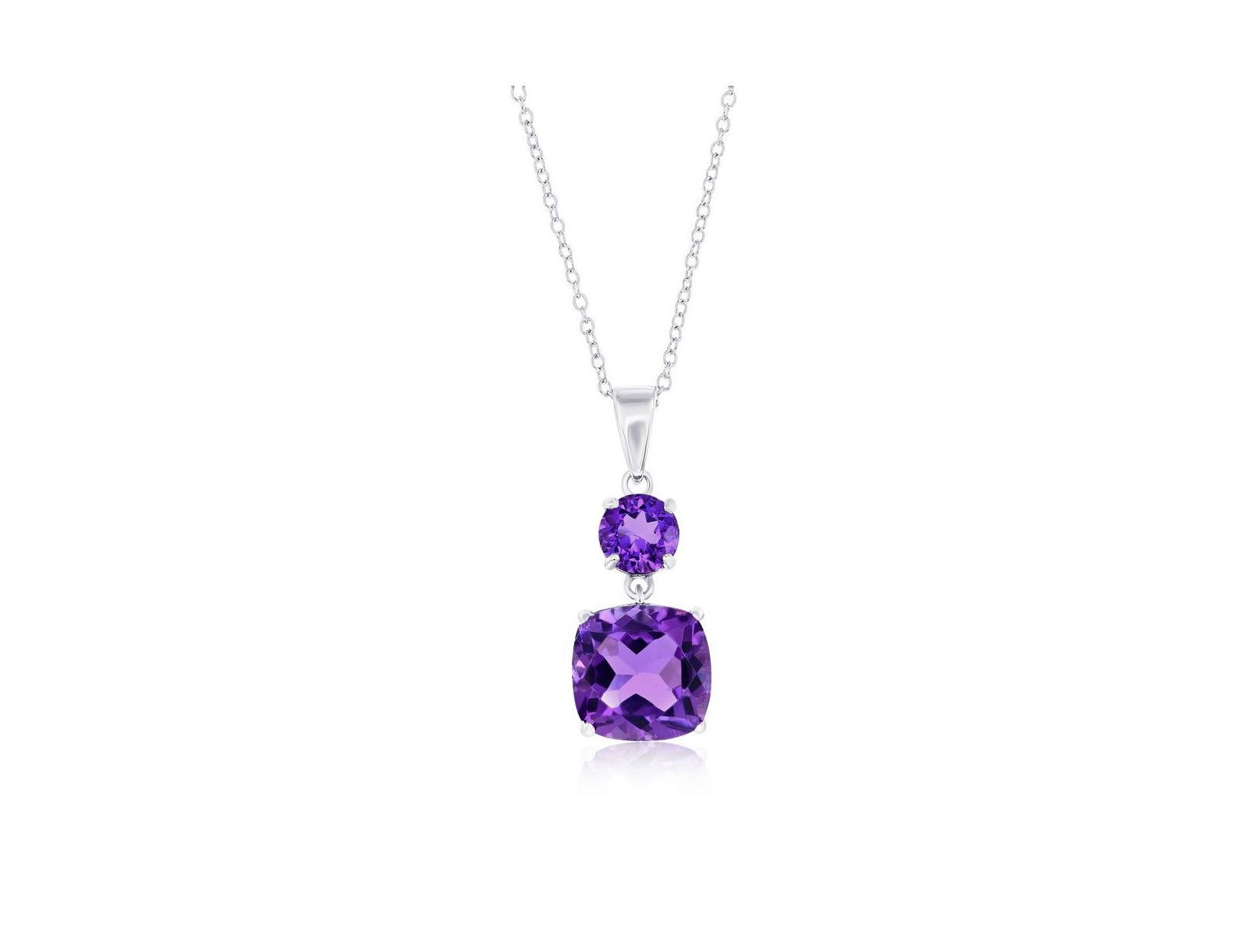 Simona Sterling , Round & Square Gem Necklace