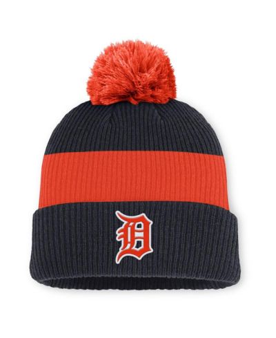 Вязаная шапка Nike Men's Navy/Orange Detroit Tigers с помпоном