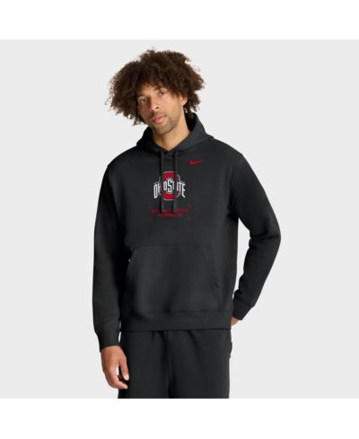Nike Мужское худи Nike Ohio State Buckeyes Basketball Two-Hit Club Fleece, черная