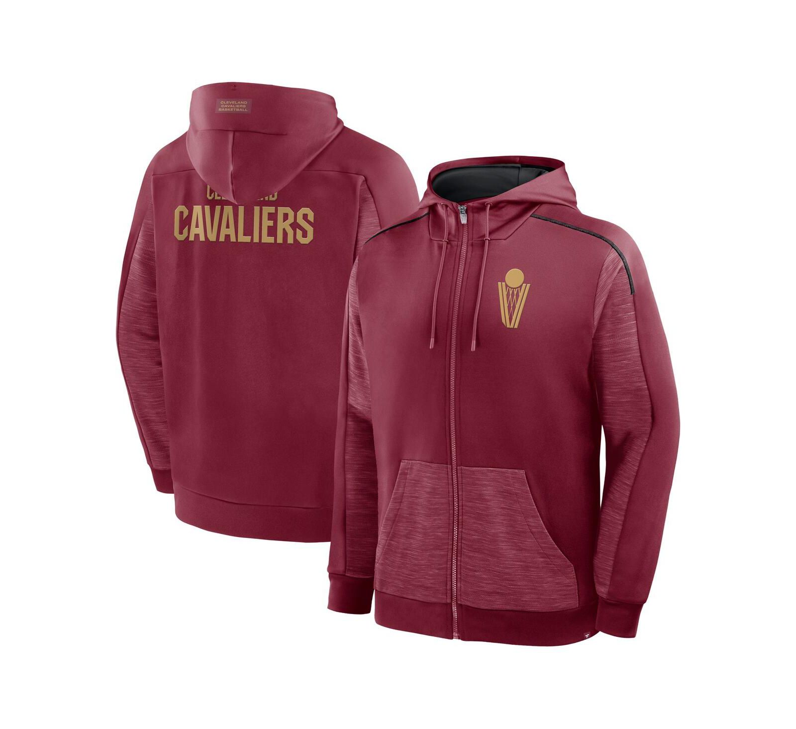 Мужское худи Fanatics Wine Cleveland Cavaliers Back Door Cut Play Defender Full-Zip