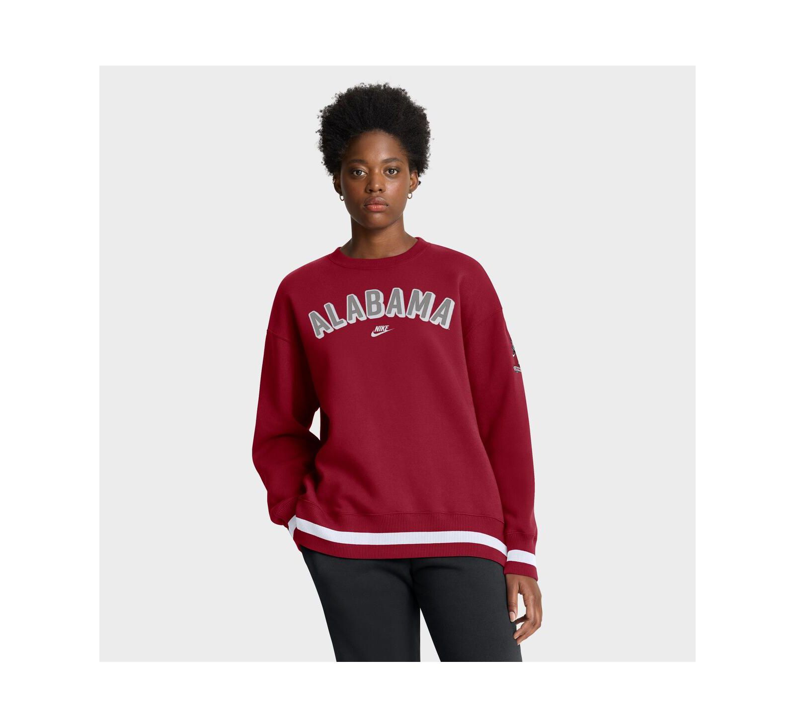 Nike Женская безразмерная свитшот Legacy Phoenix Alabama Crimson Tide Crimson